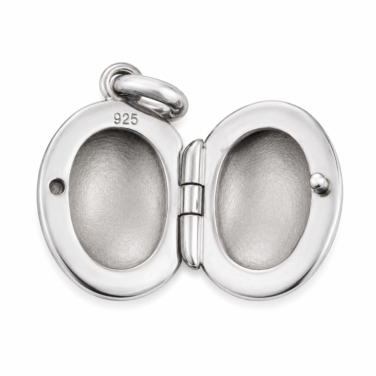 925 Sterling Silver High Polished Oval Locket- SPP00062
