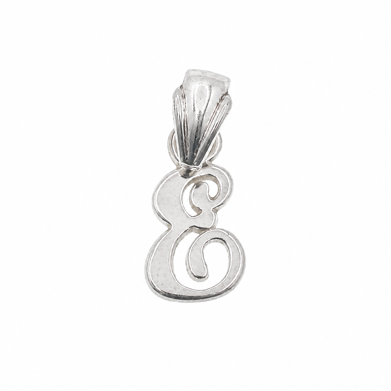 925 Sterling Silver Dainty Initial Charm Pendants-SPP00097