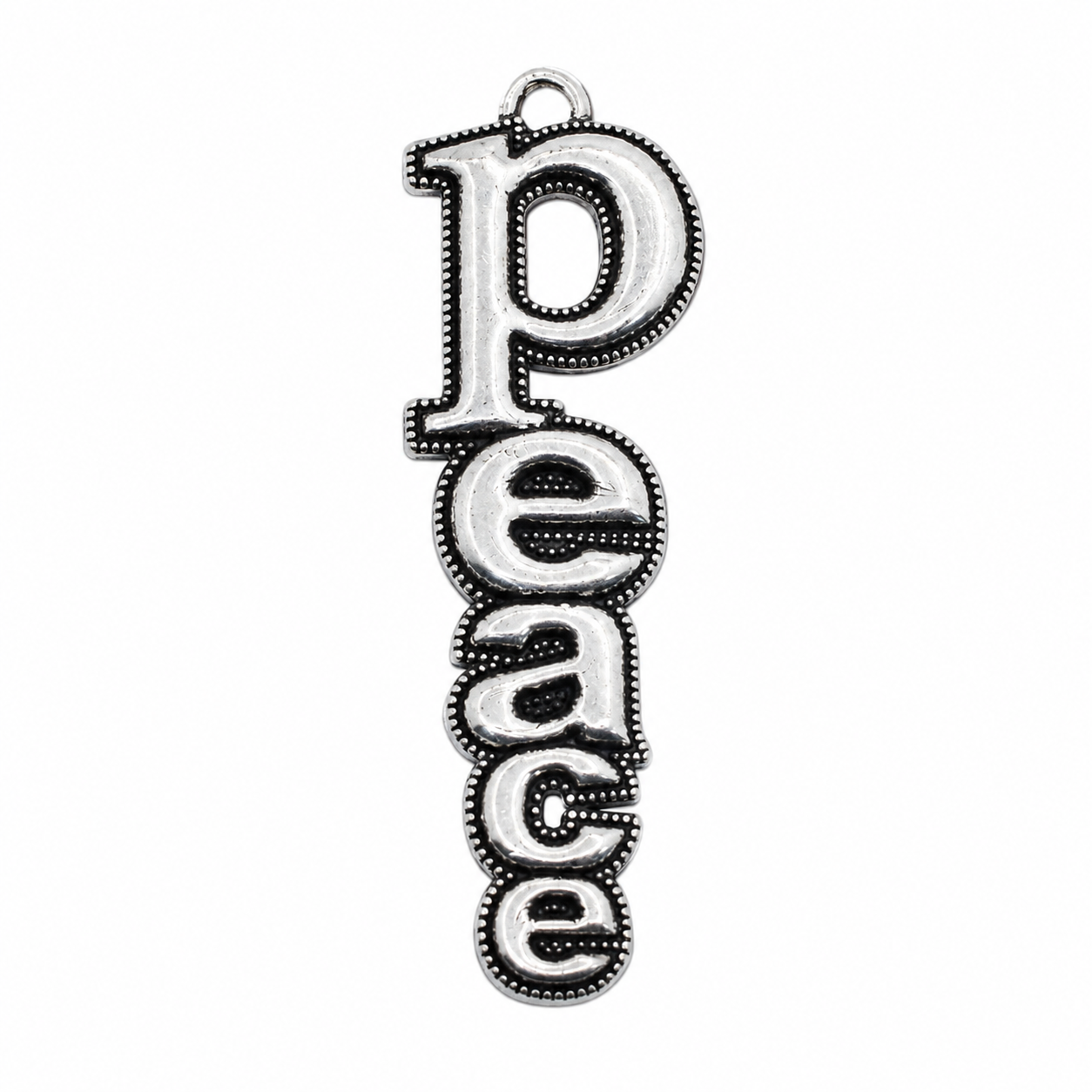 925 Sterling Silver Oxidized Peace Pendant- SPP00117