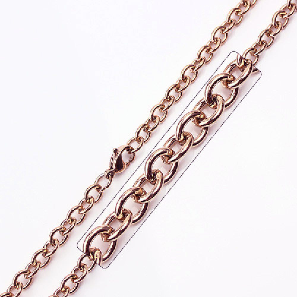Plated Stainless Steel 4.9 MM Link Chain Necklace - SSC008