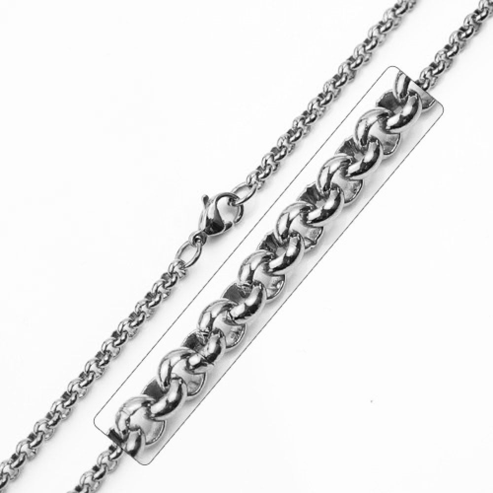 Plated Stainless Steel 2.5 MM Cuban Link Chain Necklace - SSC038