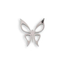 Rhodium Plated Stainless Steel Butterfly Pendant - SSP00035