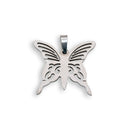 Rhodium Plated Stainless Steel ButterflyPendant - SSP00044