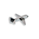 Rhodium Plated Stainless Steel Airplane Pendant - SSP00080