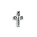 Rhodium Plated Stainless Steel CZ Cross Pendant - SSP00134