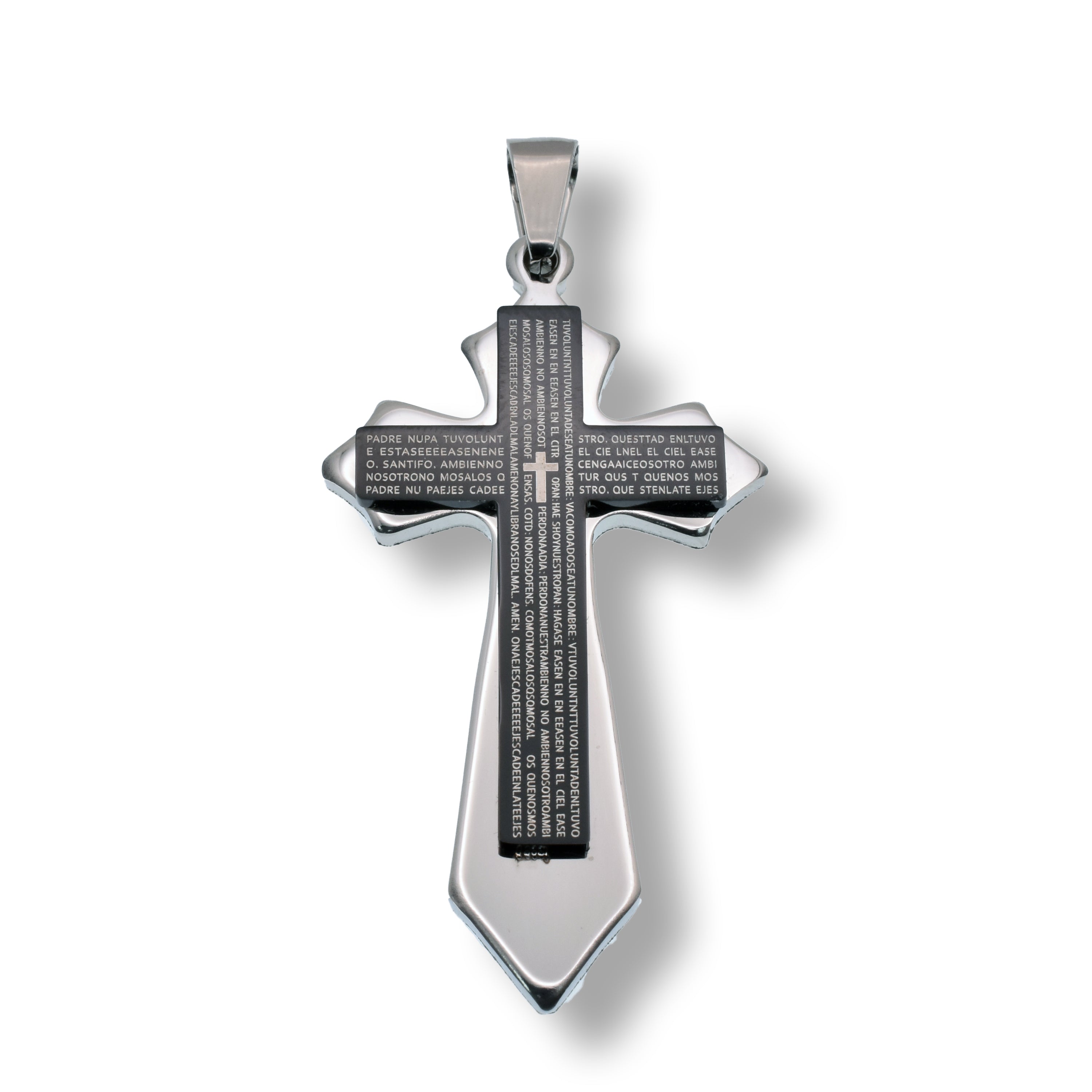 Colgante 2T con múltiples corazones abiertos y acabado mate en plata de ley - SSP00014