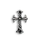 Oxidized Stainless Steel Filigree Cross Pendant - SSP00332