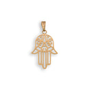 Gold Plated Stainless Steel Hamsa Pendant - SSP00338