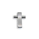 Rhodium Plated Stainless Steel Cross Pendant - SSP00352