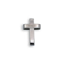 Rhodium Plated Stainless Steel Hollow Cross Pendant - SSP00361