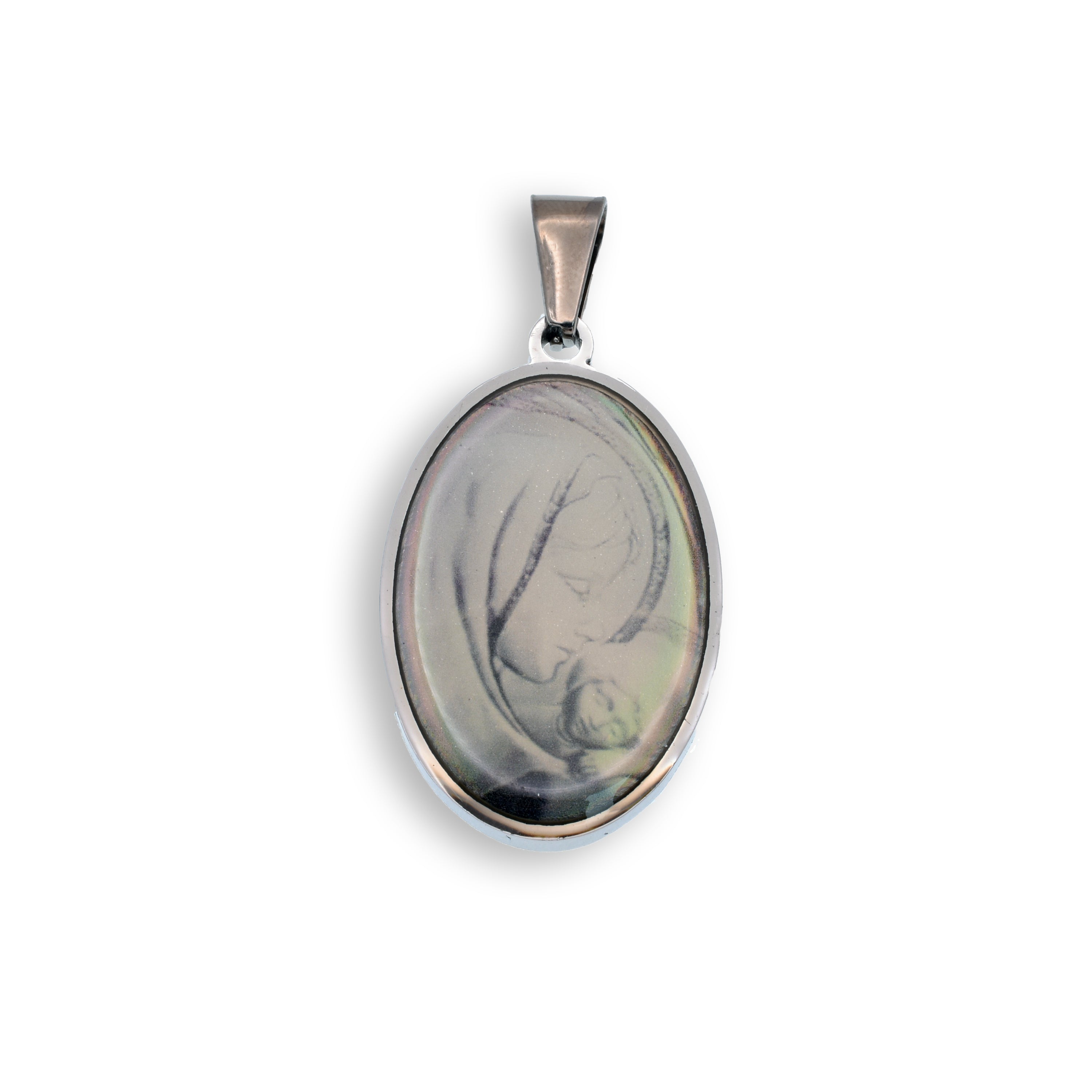 Colgante 2T con múltiples corazones abiertos y acabado mate en plata de ley - SSP00014