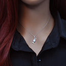 Collar de caramelos de plata de ley 925 rodiada con circonitas - STP01653