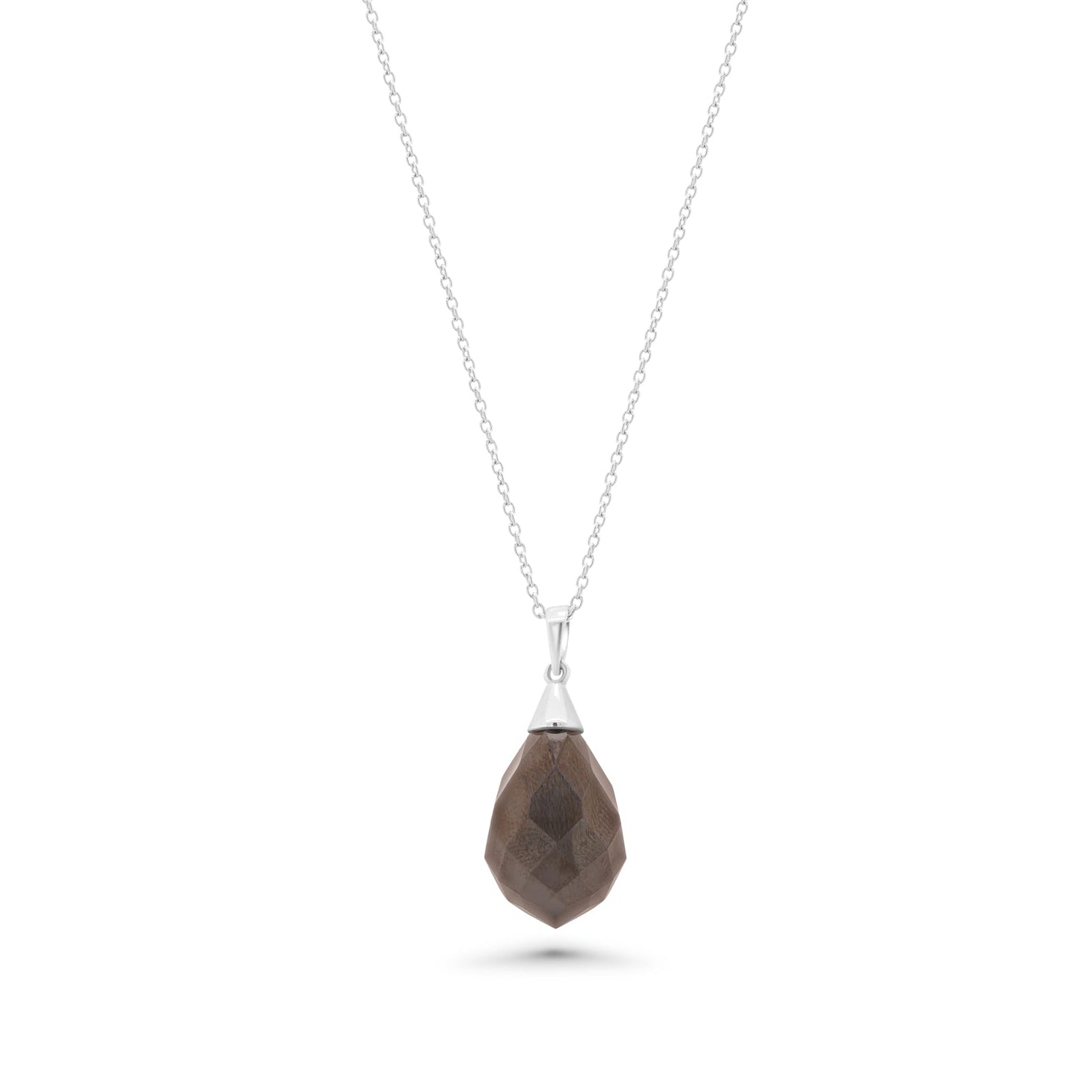 Clearance-Silver 925 Rhodium Plated Squared Teardrop Black CZ Dangling Stud Earring and Necklace Set - STS00205