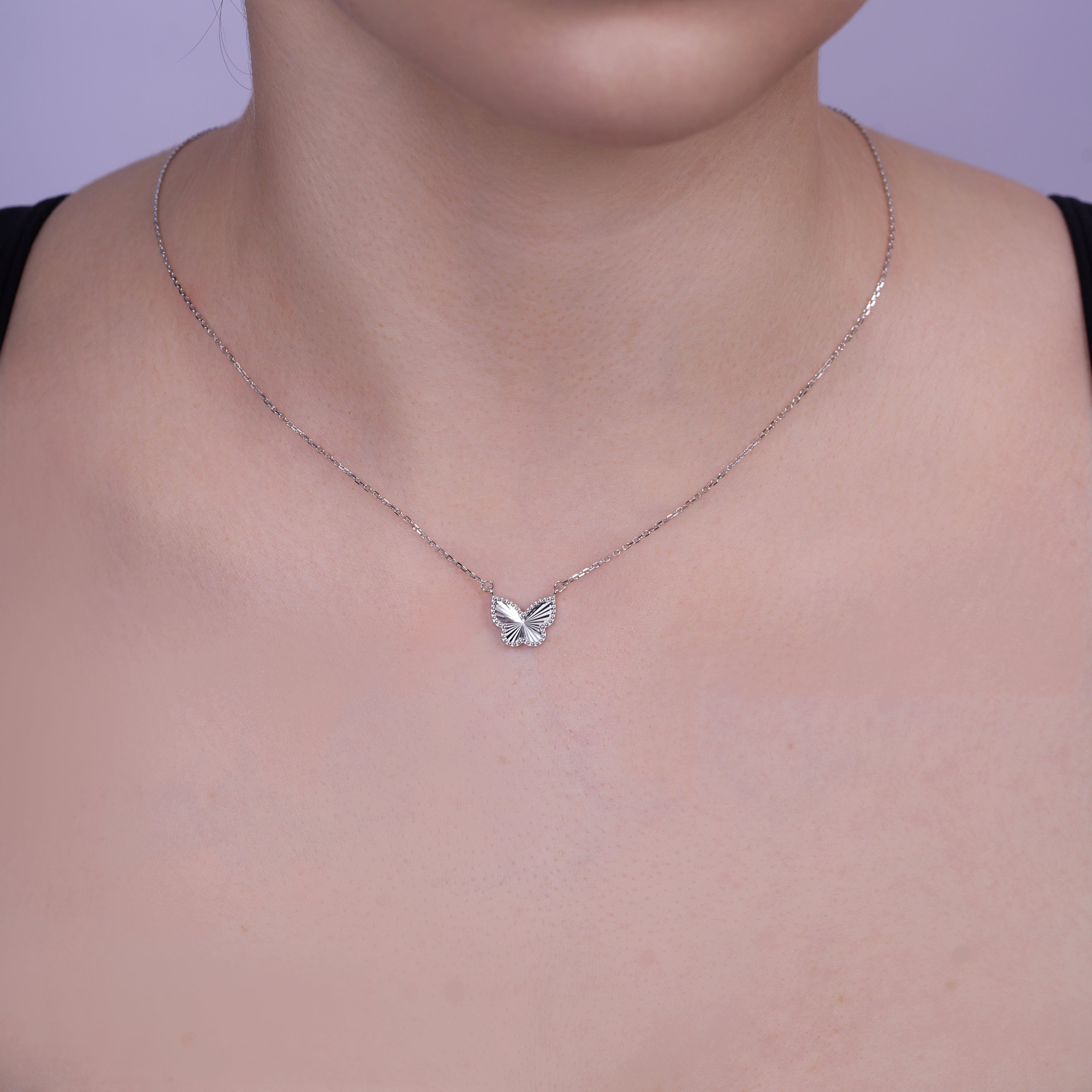 Collar ajustable de trébol de cuatro hojas de 11,2 mm en plata de ley 925 rodiada - GMN00233