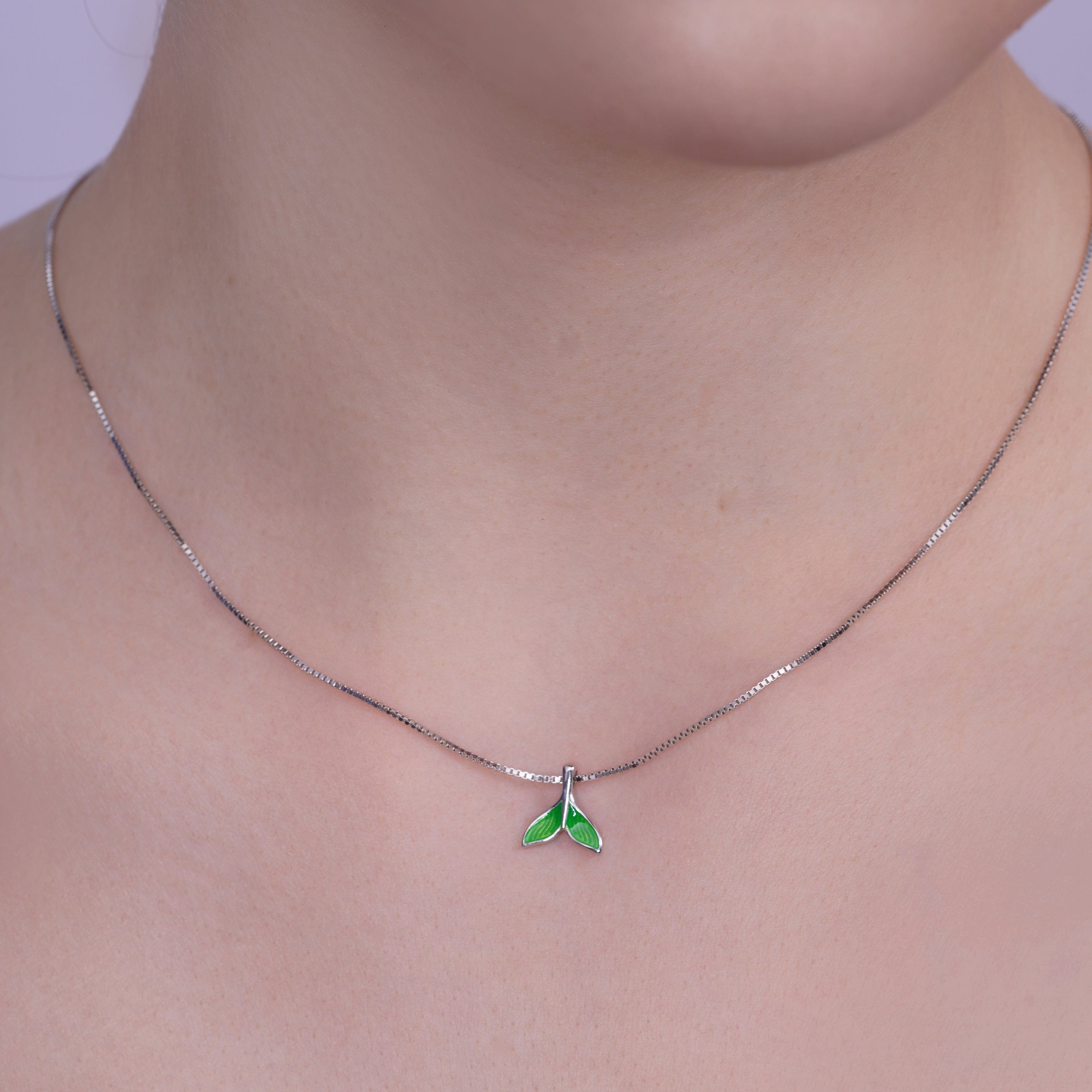 Collar ajustable de trébol de cuatro hojas de 11,2 mm en plata de ley 925 rodiada - GMN00233