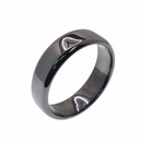 Black Rhodium Plated 925 Sterling Silver Men's Plain Band 5.6mm Ring - TGR00002