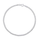 925 Sterling Rhodium Plated 2.4mm Tennis Clear CZ Bracelet - BSB0014