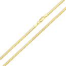 Gold Plated 925 Sterling Silver Curb 100 3.8mm Chain - CH282