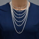 Curb 080 Cadena lisa de 1 lado con corte de diamante y 1 lado de 2,8 mm - CH626