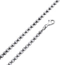925 Sterling Gun Metal Plateado Cuenta 400 Cadena o Pulsera de 4 mm - CH962