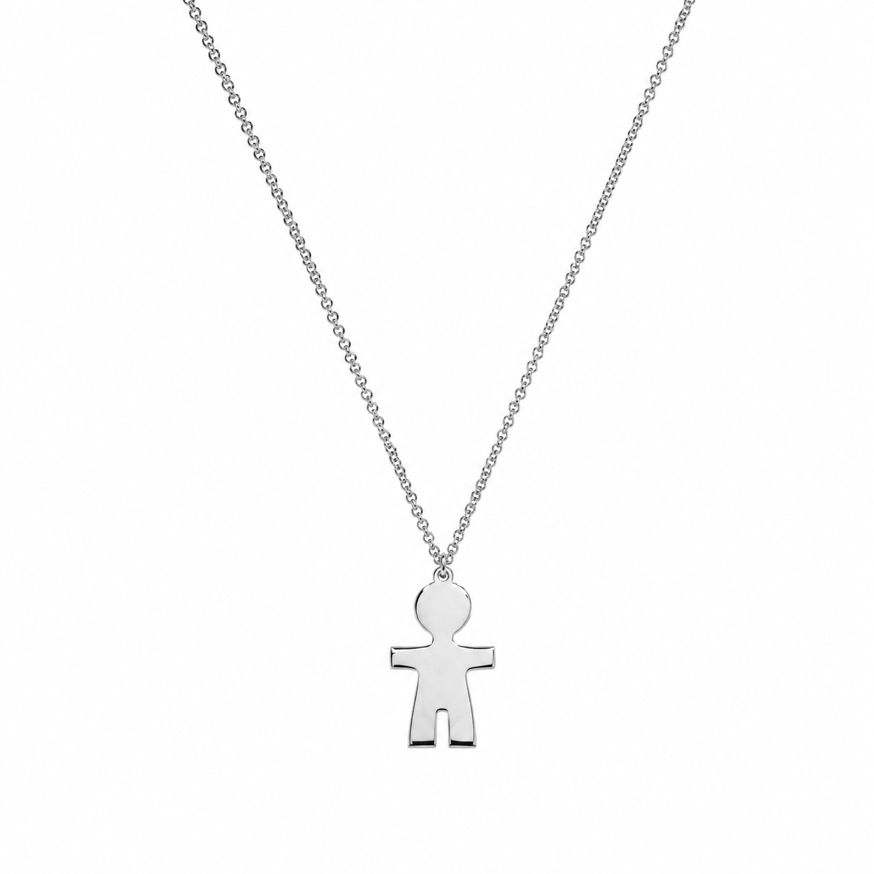 Collar para niña en plata de ley 925 rodiada - DIN00063RH