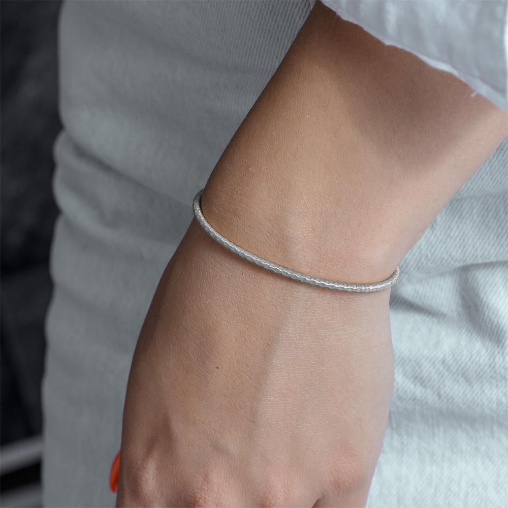 Pulsera Lariat Italiana Chapada en Rodio Plata 925 - ECB00096RH