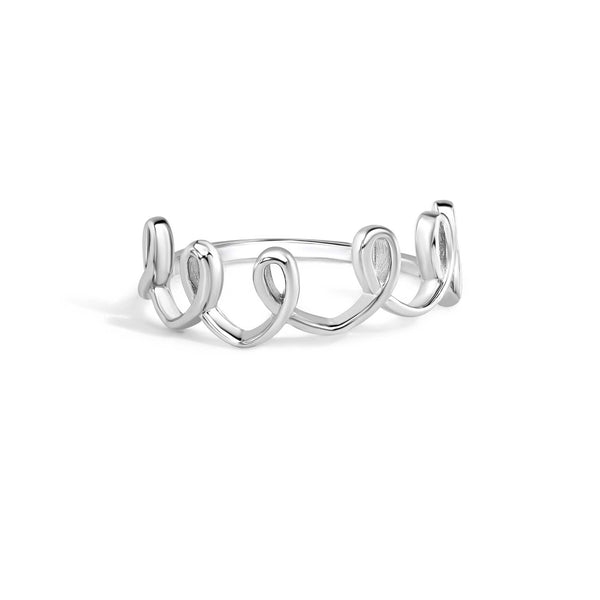 Silver 925 Nickel Free Rhodium Plated Crown Design Ring - GMR00367
