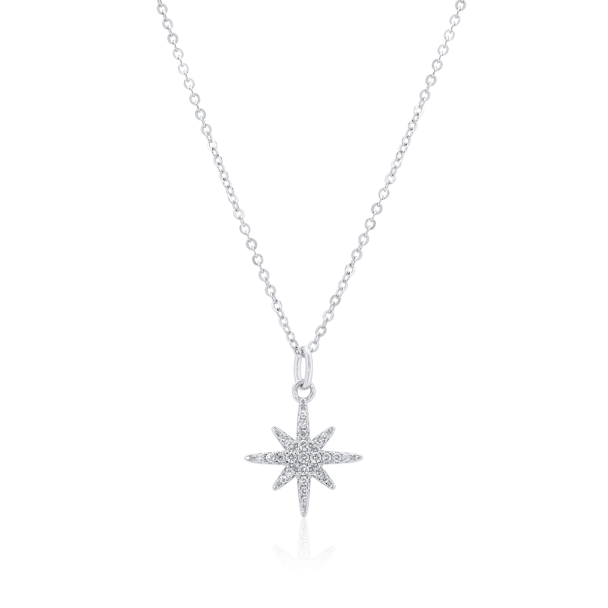 Pendiente de aro con cruz de moissanita en plata de ley 925 rodiada - MGME00037