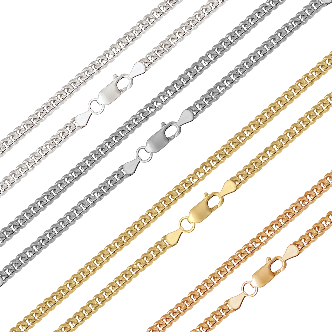 925 Sterling Silver Miami Cuban Chain or Bracelet