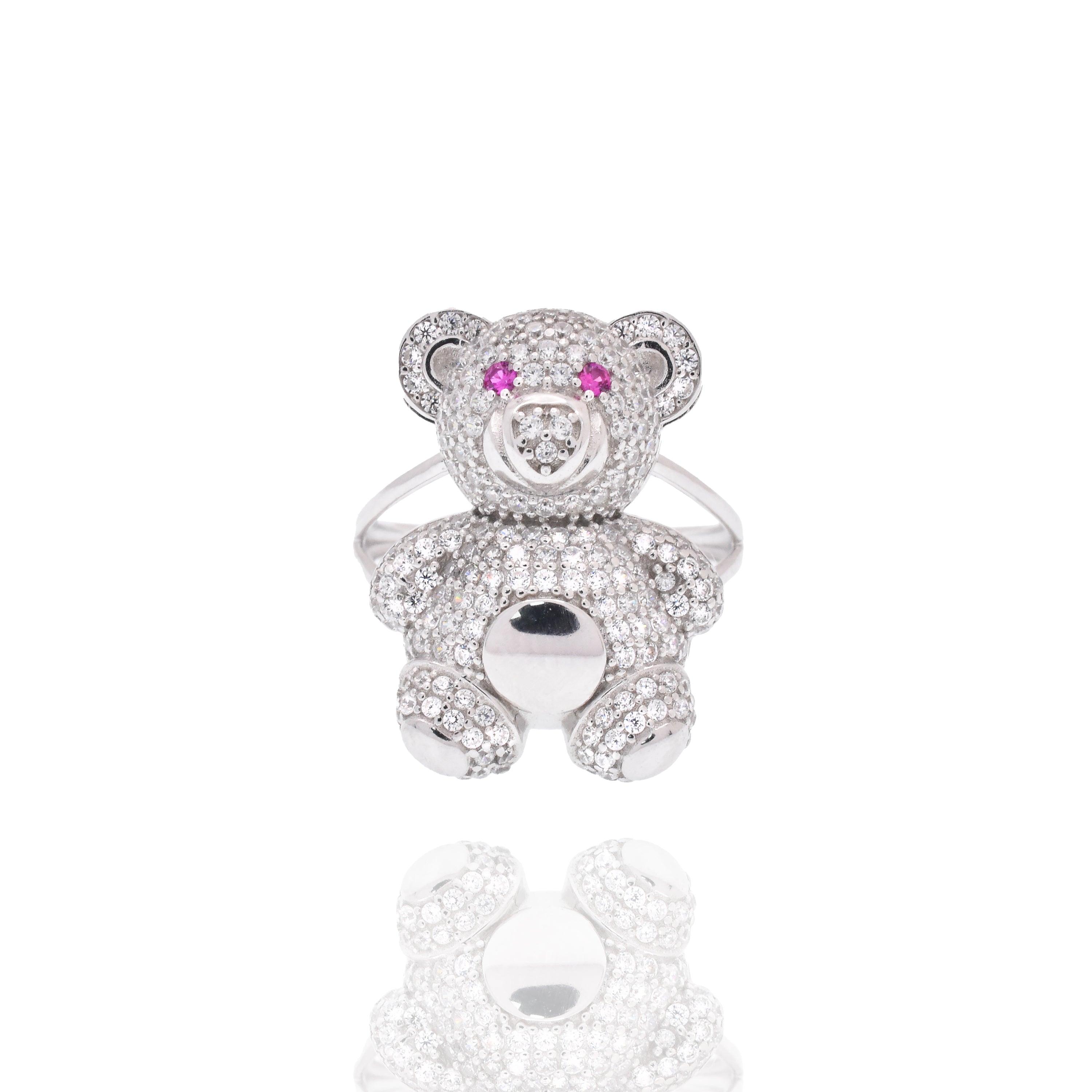 Colgante de trébol de cuatro hojas de moissanita de plata de ley 925 rodiada (12,4 mm x 12,4 mm) - MGMN00025