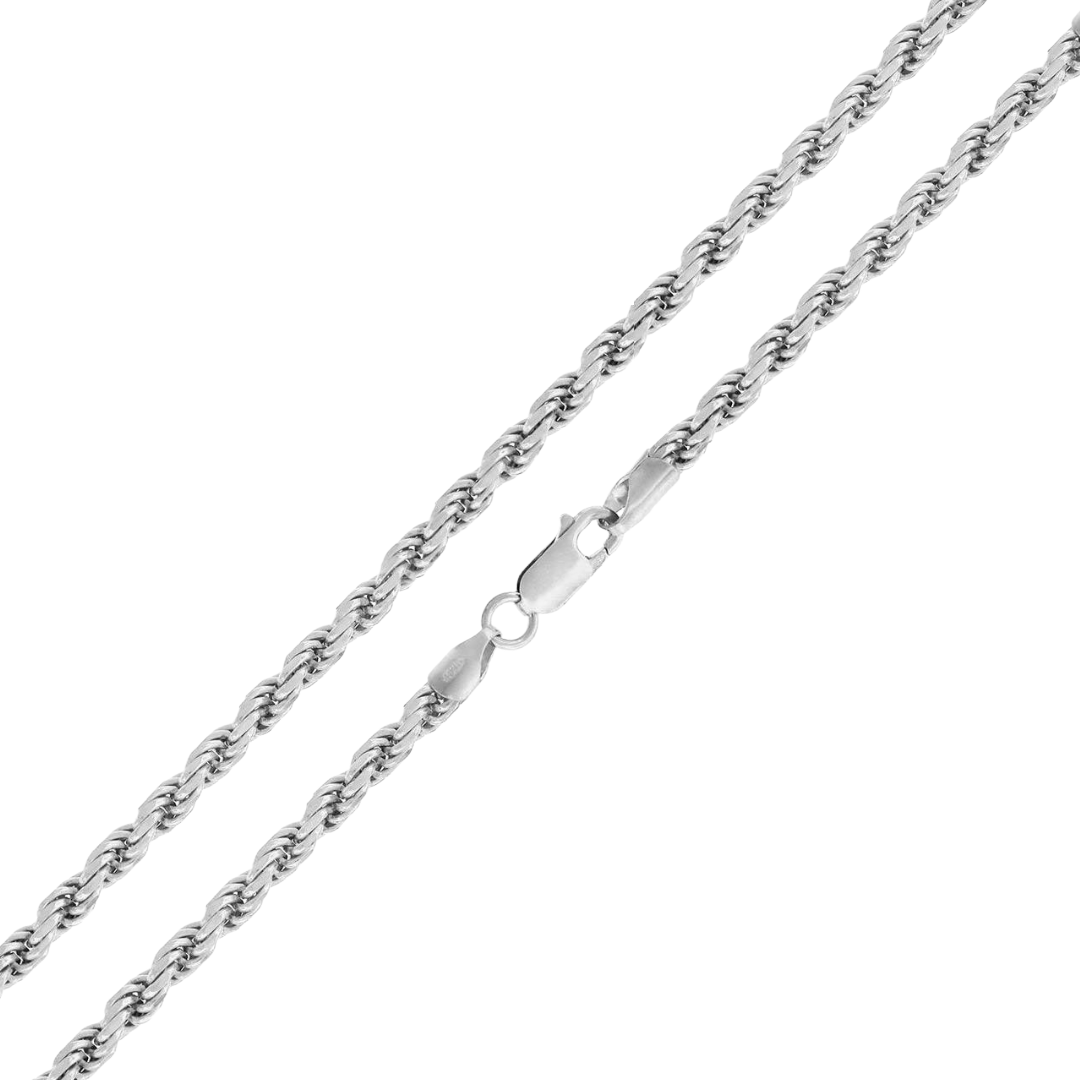 925 Sterling Silver Flex Rope Chain or Bracelet