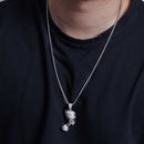 Colgante de hip hop Queen Nafertiti con circonitas cúbicas en plata de ley 925 rodiada - SLP00254