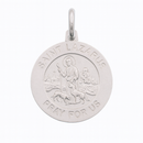 925 Sterling Silver High Polished Sandblasted Saint Lazarus 18.5mm Pendant - SPP00069