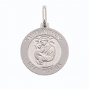 925 Sterling Silver High Polished Sandblasted Saint Anthony Pendant - SPP00071