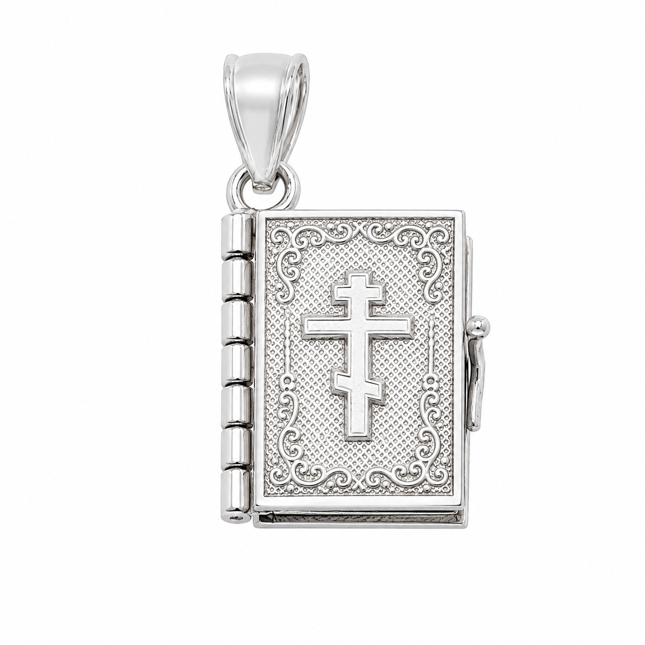 High Polish 925 Silver Small Bible Pendant - SPP00084
