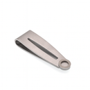 Pinza para billetes moderna de acero inoxidable rodiado con barra dividida de 25 mm x 52 mm - SSM00011