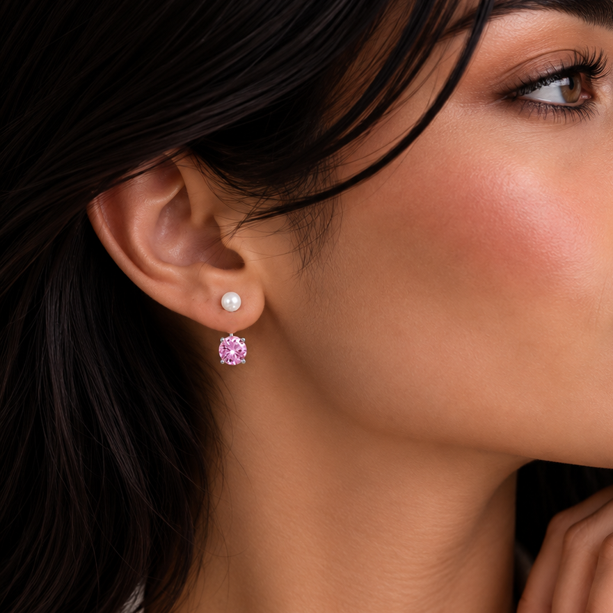 #Birthstone_October - Pink Tourmaline
#Color_White