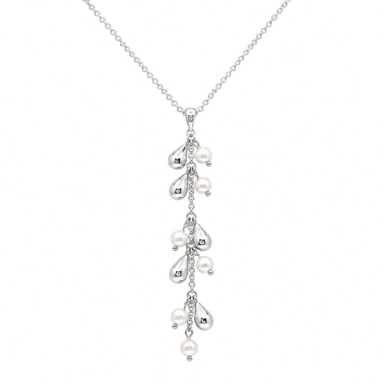 Liquidación - Juego de pendientes colgantes de gancho con circonitas cúbicas multicolores en forma de lágrima de plata 925 rodiada - STS00142
