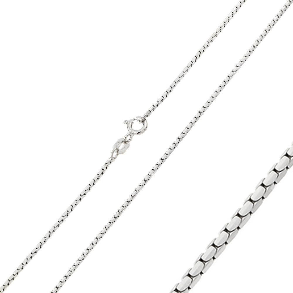 Silver 925 Rhodium Plated Diamond V Cut Box 024 Chain 0.96mm - CH200 RH | Silver Palace Inc. #plating_rhodium