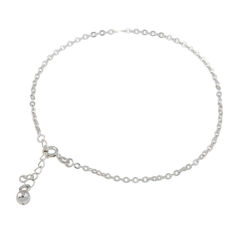 Silver 925 Link Bell Anklet - ANK00020 | Silver Palace Inc.