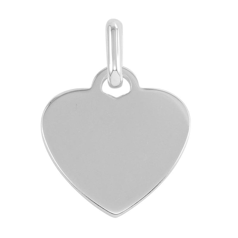 Silver 925 High Polished Engravable Heart Pendant - CARP00041 | Silver Palace Inc.