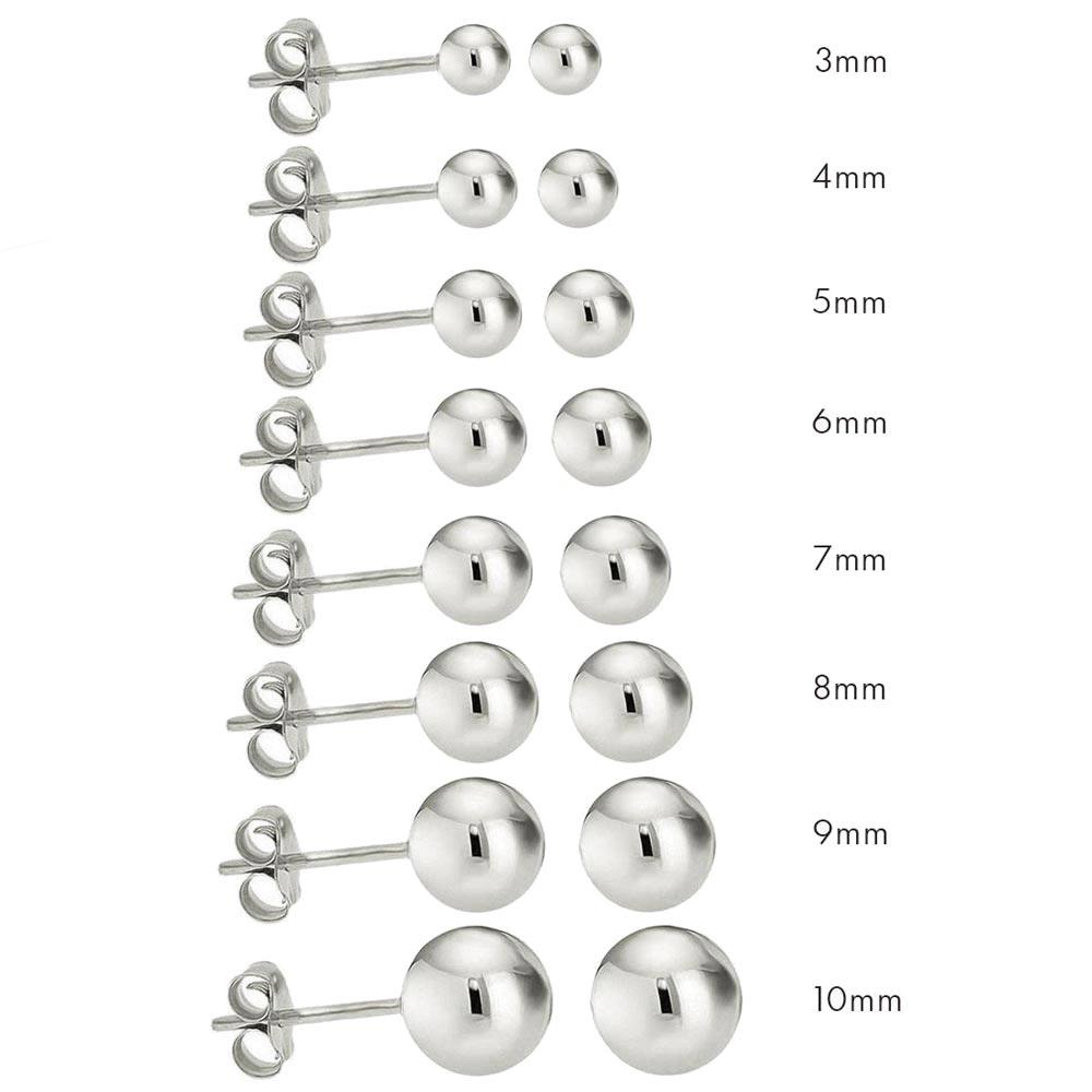 Stainless Steel Earring Backings Silver 5mm/6mm/9mm Earring Backs