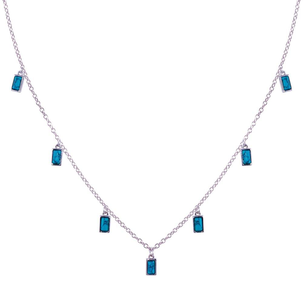 925 Sterling orders Silver Turquoise Topaz Necklace