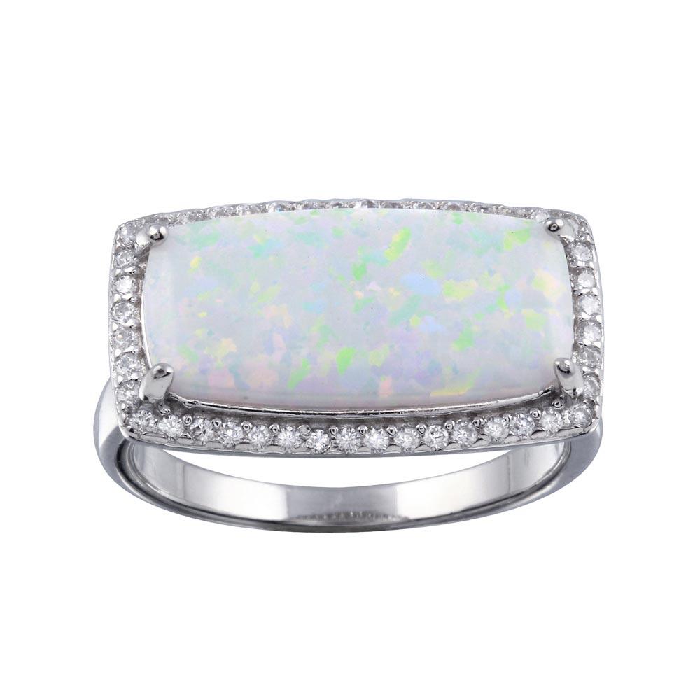 【関税込み】Slot Ring Core in Silver-Tone Rhodium 0.40 Cts Cubic Zirconia / Sterling Silver 925 Ring / Rhodium
