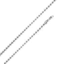 Rhodium Plated Bead 400 Chain 4mm - CH115 RH | Silver Palace Inc.