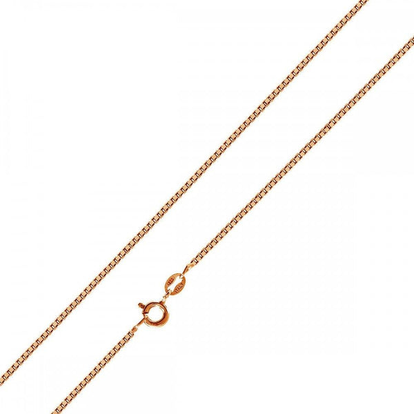 Silver 925 Rose Gold Plated Box 012 Chain 0.7mm - CH156 RGP | Silver Palace Inc.