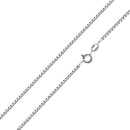 Caja de plata de ley 925 rodiada 019 Cadenas de 1 mm (paquete de 6) - CH204 RH