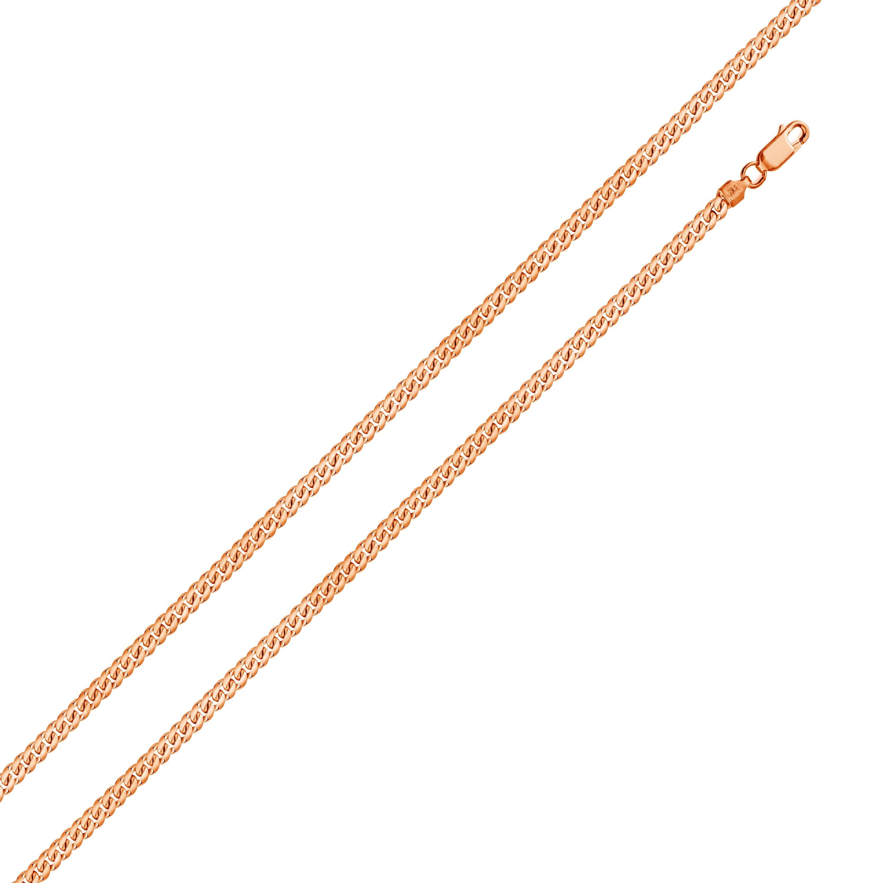 Rose Gold Plated Miami Cuban Curb 060 Chain 1.8mm - CH145 RGP | Silver Palace Inc. #plating_rose gold