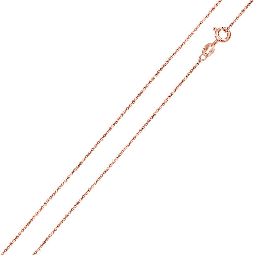 Silver 925 Rose Gold Plated Anchor 025 Chain 1mm - CH182 RGP | Silver Palace Inc. #plating_rose gold
