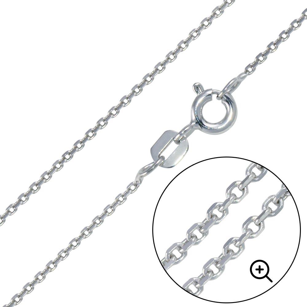 Silver 925 Rhodium Plated Diamond Cut Cable Rolo 035 Chains 1mm - CH221 RH | Silver Palace Inc. #plating_rhodium